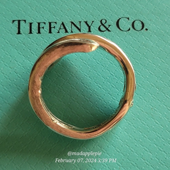 1870 Tiffany & Company Saratoga Spoon Ring in Sterling Silver Luxury Vintage #80 - Picture 6 of 16